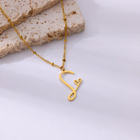 Jewelry IG Style Sweet Letter Heart Shape 304 Stainless Steel Plating Hollow Out Pendant Necklace - Dessentialz