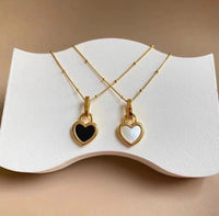 Titanium Steel Simple Style Heart Shape Plating Earrings Necklace - Dessentialz